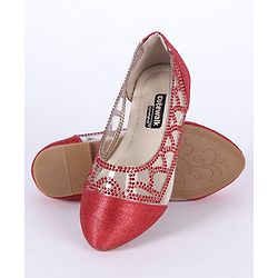 Cute Walk by Babyhug Bellies Glitter Pattern - Red