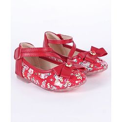 Cute Walk by Babyhug Floral Printed Bellies - Red