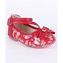 Cute Walk by Babyhug Floral Printed Bellies - Red