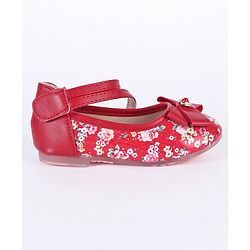 Cute Walk by Babyhug Floral Printed Bellies - Red