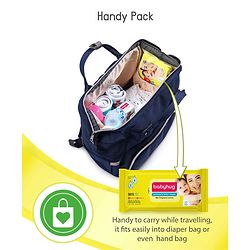 Babyhug Premium 98% Water Baby Wet Wipes with Lemon Scent - 72 Pieces