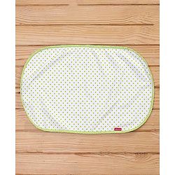 Babyhug Premium 3 Piece Nest Gadda Set With Diaper Changing Mat in Polka Dots Print - Green