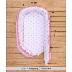 Babyhug Premium 3 Piece Nest Gadda Set With Diaper Changing Mat in Polka Dots Print - Green