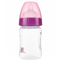 Babyhug Wide Neck Sterilizable Polypropylene Feeding Bottle Pink - 150 ml