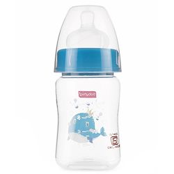 Babyhug Wide Neck Sterilizable Polypropylene Feeding Bottle Blue - 150 ml