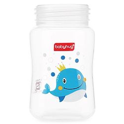 Babyhug Wide Neck Sterilizable Polypropylene Feeding Bottle Blue - 150 ml