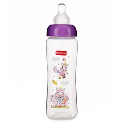 Babyhug Wide Neck Sterilizable Polypropylene Feeding Bottle Pink - 150 ml