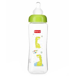 Babyhug Wide Neck Sterilizable Polypropylene Feeding Bottle Pink - 150 ml