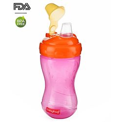 Babyhug Ergo Grip Soft Spout Sipper - Pink Orange