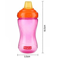 Babyhug Ergo Grip Soft Spout Sipper - Pink Orange
