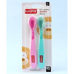 Babyhug Heat Sensitive Spoons 1.5 ml Set of 2 - Pink Green