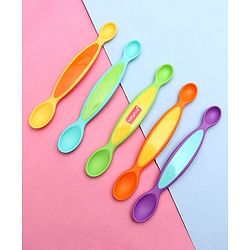 Babyhug Dual Scoop Spoons Set of 5 - Multicolor