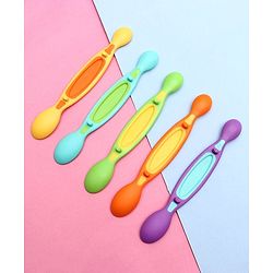 Babyhug Dual Scoop Spoons Set of 5 - Multicolor