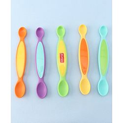 Babyhug Dual Scoop Spoons Set of 5 - Multicolor