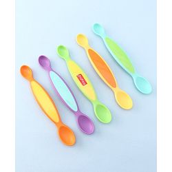 Babyhug Dual Scoop Spoons Set of 5 - Multicolor