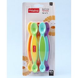 Babyhug Dual Scoop Spoons Set of 5 - Multicolor