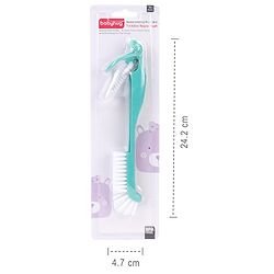 Babyhug Bottle Cleaning & Foldable Nipple Brush - Green