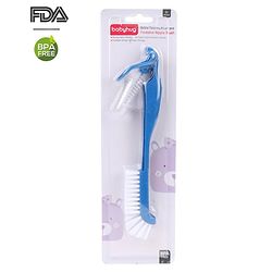 Babyhug Bottle Cleaning & Foldable Nipple Brush - Green