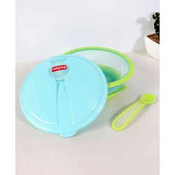 Babyhug Suction Bowl With Spoon Blue Green - 300 ml