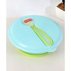 Babyhug Suction Bowl With Spoon Blue Green - 300 ml