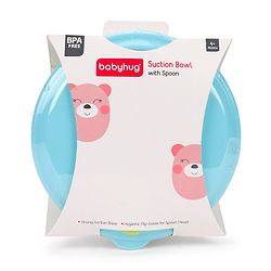 Babyhug Suction Bowl With Spoon Blue Green - 300 ml