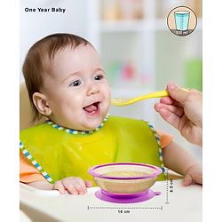 Babyhug Suction Bowl With Spoon Blue Green - 300 ml
