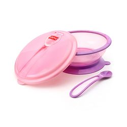 Babyhug Suction Bowl With Spoon Blue Green - 300 ml