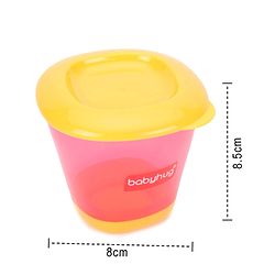 Babyhug 150 ml Weaning Pots Set of 3 - Pink Yellow