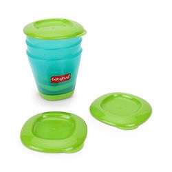 Babyhug 150 ml Weaning Pots Set of 3 - Pink Yellow