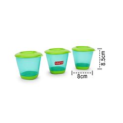 Babyhug 150 ml Weaning Pots Set of 3 - Pink Yellow