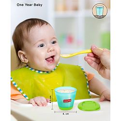 Babyhug 150 ml Weaning Pots Set of 3 - Pink Yellow