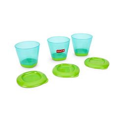 Babyhug 150 ml Weaning Pots Set of 3 - Pink Yellow