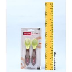 Babyhug Ergo Grip Spoon & Fork Set  Purple| BPA-Free| Soft, Easy-Grip Handles| Safe Rounded Edges| Self & Parent Feeding