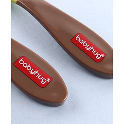 Babyhug Ergo Grip Spoon & Fork Set  Purple| BPA-Free| Soft, Easy-Grip Handles| Safe Rounded Edges| Self & Parent Feeding