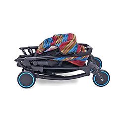 Babyhug Rock Star Stroller Cum Rocker With 5 Point Safety Harness - Blue| Reclining Seat| Linked Brake| Adjustable Canopy| Single Hand Fold