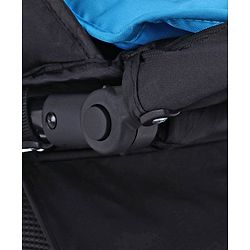 Babyhug Rock Star Stroller Cum Rocker With 5 Point Safety Harness - Blue| Reclining Seat| Linked Brake| Adjustable Canopy| Single Hand Fold