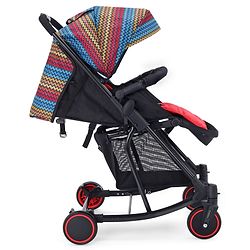 Babyhug Rock Star Stroller Cum Rocker With 5 Point Safety Harness - Red| Reclining Seat| Linked Brake| Adjustable Canopy| Single Hand Fold