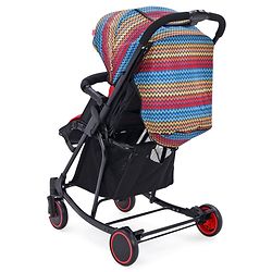 Babyhug Rock Star Stroller Cum Rocker With 5 Point Safety Harness - Red| Reclining Seat| Linked Brake| Adjustable Canopy| Single Hand Fold