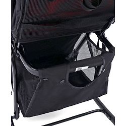 Babyhug Rock Star Stroller Cum Rocker With 5 Point Safety Harness - Red| Reclining Seat| Linked Brake| Adjustable Canopy| Single Hand Fold
