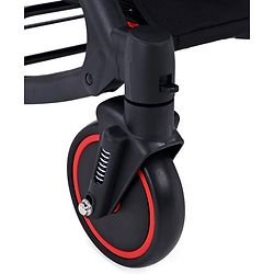 Babyhug Rock Star Stroller Cum Rocker With 5 Point Safety Harness - Red| Reclining Seat| Linked Brake| Adjustable Canopy| Single Hand Fold