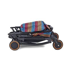 Babyhug Rock Star Stroller Cum Rocker With 5 Point Safety Harness - Red| Reclining Seat| Linked Brake| Adjustable Canopy| Single Hand Fold