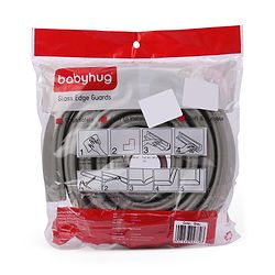 Babyhug Glass Corner Edge Protector  With Tape - Black
