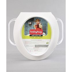 Babyhug Soft Potty Seat With Handle Sea Print - White