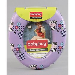 Babyhug Cushioned Baby Potty Seat Cow  Print - Purple