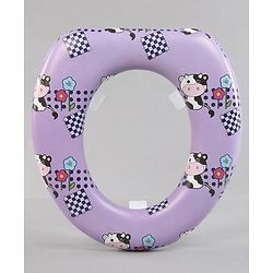 Babyhug Cushioned Baby Potty Seat Cow  Print - Purple