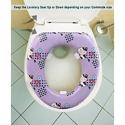 Babyhug Cushioned Baby Potty Seat Cow  Print - Purple