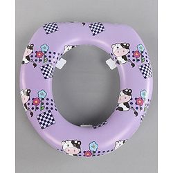 Babyhug Cushioned Baby Potty Seat Cow  Print - Purple