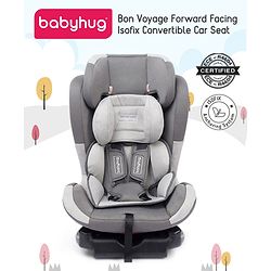 Babyhug Bon Voyage Forward Facing Isofix Convertible Car Seat - Grey