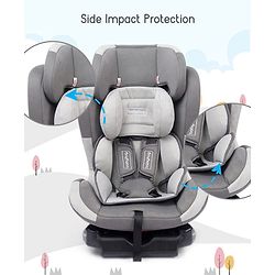 Babyhug Bon Voyage Forward Facing Isofix Convertible Car Seat - Grey