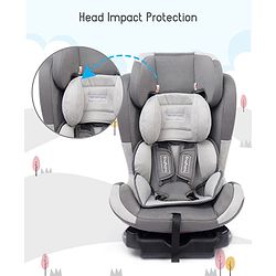 Babyhug Bon Voyage Forward Facing Isofix Convertible Car Seat - Grey